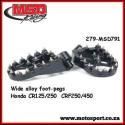 Wide Alloy Foot Pegs-Black-CR/CRF/R/X/RX