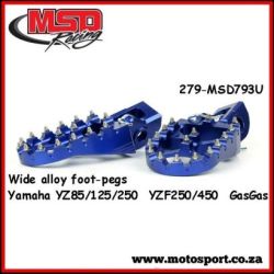 Wide Alloy Foot Pegs-Blue-YAMAHA/GAS GAS