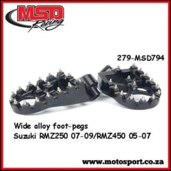 Wide Alloy Foot Pegs-Black-RMZ250/RMZ450