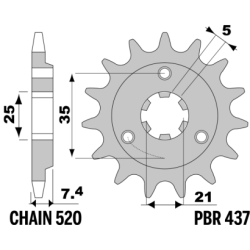 PBR Front Sprocket