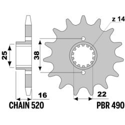 PBR Front Sprocket