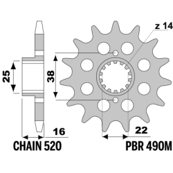 PBR Front Sprocket