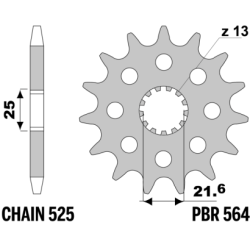 PBR Front Sprocket-0582-16