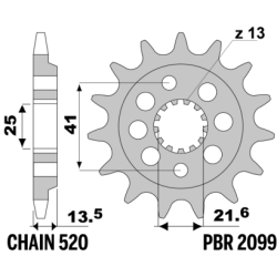 PBR Front Sprocket