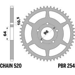 PBR Rear Sprocket