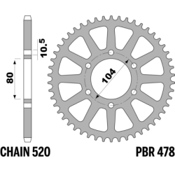 PBR Rear Sprocket