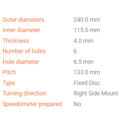 Moto-Master Ultra Light Disc-Rear YZ/WR/YZF