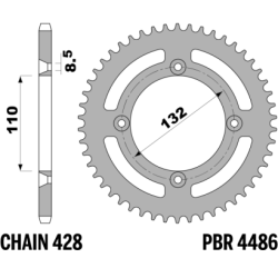 PBR Rear Aluminium Sprocket