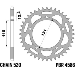 PBR Rear Aluminium Sprocket