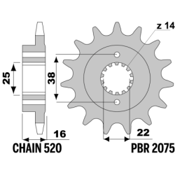 PBR Front Sprocket