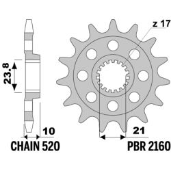 PBR Front Sprocket2260-13