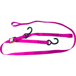 Tie Down Set-1"(25mm)S-Hooks with Soft Loop-Pink