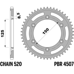 PBR Rear Sprocket0899-45