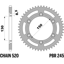 PBR Rear Sprocket4309-53
