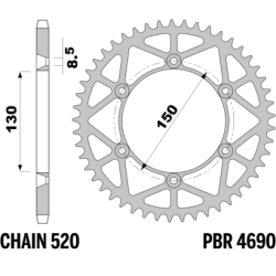 PBR C-Light Rear Sprocket-0270