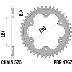 PBR Rear Sprocket
