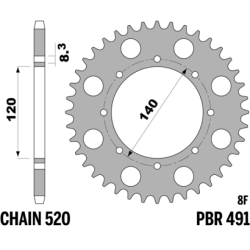 PBR Rear Sprocket