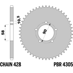 PBR Rear Sprocket