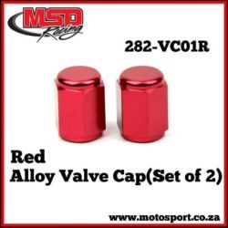 Alloy Valve Cap(Set of 2)-Red