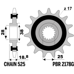 PBR Front Rubber Damper Sprocket