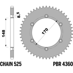 PBR Rear Sprocket