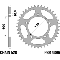 PBR Rear Sprocket