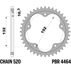 PBR Tempered Steel Rear Sprocket