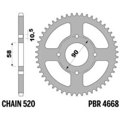 PBR Rear Sprocket-4 mounting holes