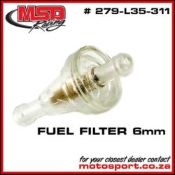Plastic Clear Inline Fuel Filter-6mm