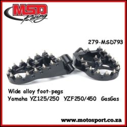 Wide Alloy Foot Pegs-Black-YAMAHA/GAS GAS