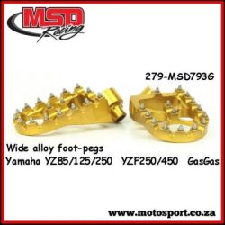 Wide Alloy Foot Pegs-Gold-YAMAHA/GAS GAS