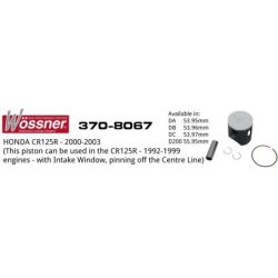 Wossner Piston Kit CR125R 00-03