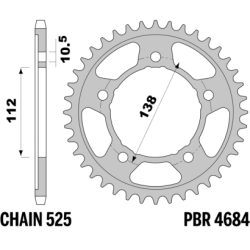 PBR Rear Sprocket