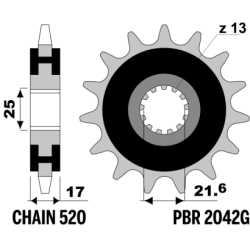 PBR Front Rubber Damper Sprocket