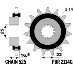 PBR Front Rubber Damper Sprocket