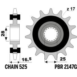 PBR Front Rubber Damper Sprocket