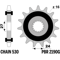 PBR Front Rubber Damper Sprocket