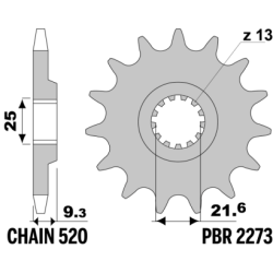 PBR Front Sprocket-0566M-14