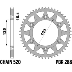 PBR Rear Sprocket-4307-45