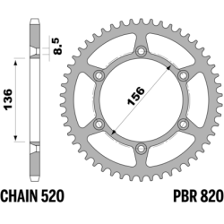 PBR Rear Sprocket-0702-43