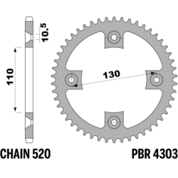 PBR Rear Sprocket-4349-39