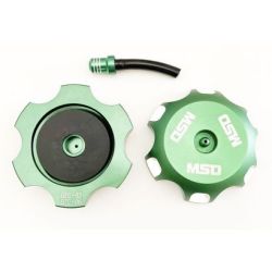 Alloy Gas Cap-/Honda/Kawa/Suz-Green