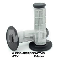 ATV Rubber Dual Compound Grips-Grey/Black