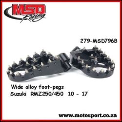Wide Alloy Foot Pegs-Black-RMZ250/RMZ450