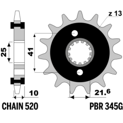 PBR Front Rubber Damper Sprocket