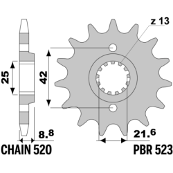 PBR Front Sprocket-0525-15