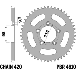 PBR Rear Sprocket