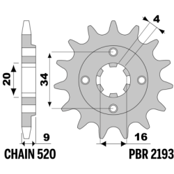 PBR Front Sprocket-2062-14