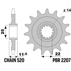 PBR Front Sprocket
