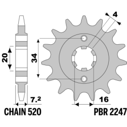 PBR Front Sprocket